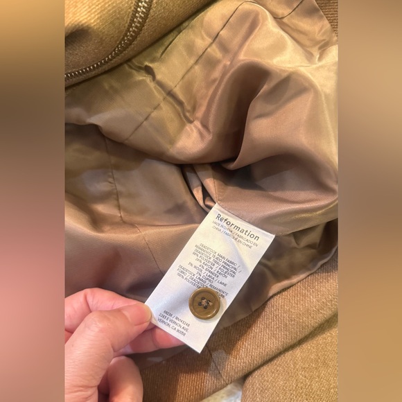 Reformation Brynlee Two Piece In Camel, brand new, never worn, No flaws. - Picture 15 of 16